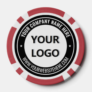 Laden Sie Ihr Logo Hoch Fügen Sie Text Info Gebran Pokerchips