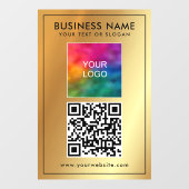 Laden Sie Ihr Logo Hoch Fügen Sie Text QR-Code Vor Fensteraufkleber (Blatt)