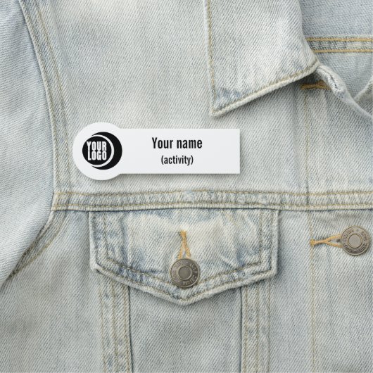 Laden Sie Ihr Logo hoch Namensschild (Beispiel)