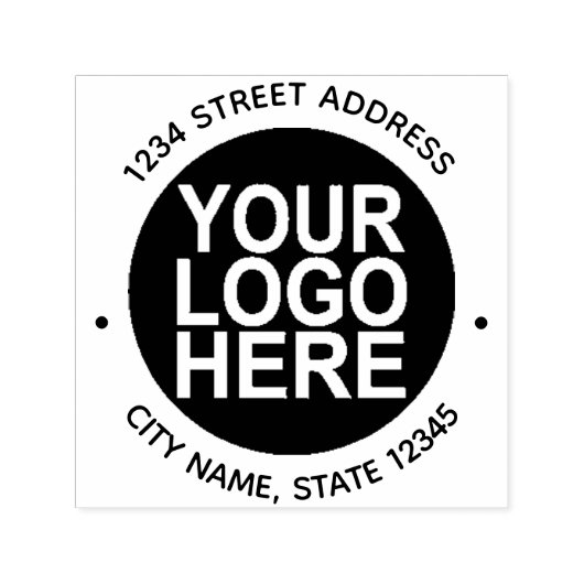 Laden Sie Ihr Logo und Ihre Adresse hoch Permastempel (Design)