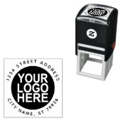 Laden Sie Ihr Logo und Ihre Firmenadresse hoch Permastempel (Beispiel)