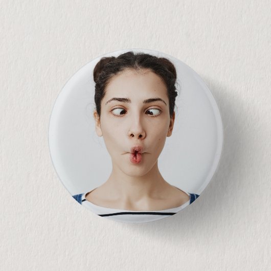 Laden Sie Ihr lustiges Gesichtsfoto Selfie hoch  Button (Vorderseite)