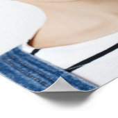 Laden Sie Ihr lustiges Gesichtsfoto Selfie hoch  Poster (Ecke)