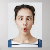 Laden Sie Ihr lustiges Gesichtsfoto Selfie hoch  Poster (Vorne)