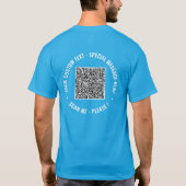 Laden Sie Ihr lustiges QR-Code-T-Shirt mit individ T-Shirt (Rückseite)