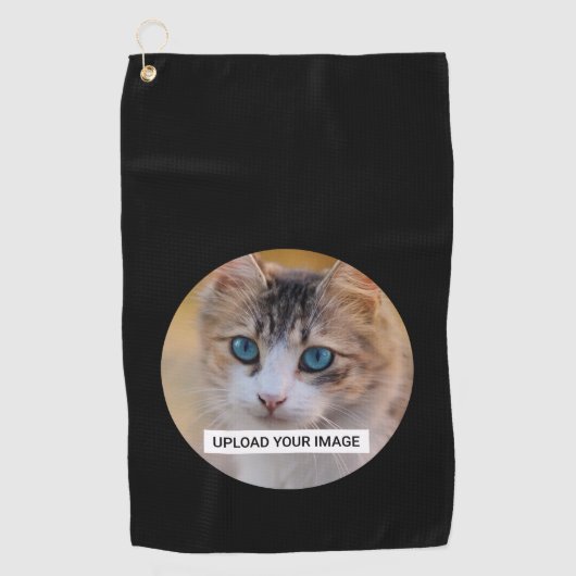 Laden Sie Ihr Niedliches Cat-Foto hoch Golfhandtuch (Vorderseite)