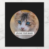 Laden Sie Ihr Niedliches Cat-Foto hoch Weinetikett (Einzelnes Label)