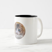 Laden Sie Ihr Niedliches Cat-Foto hoch Zweifarbige Tasse (VorderseiteRechts)