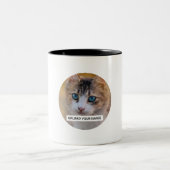 Laden Sie Ihr Niedliches Cat-Foto hoch Zweifarbige Tasse (Mittel)
