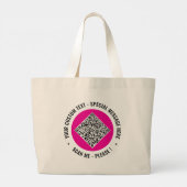 Laden Sie Ihr QR-Code-Tasche Beispiel Custom Text  Jumbo Stoffbeutel (Rückseite)
