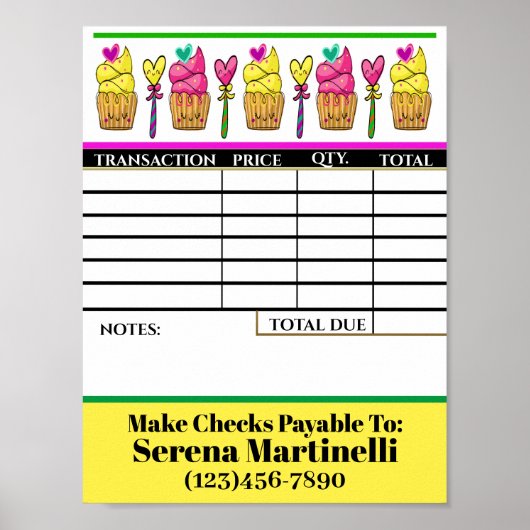 Laden Sie Ihr Rechnungsformular herunter Poster (Vorne)