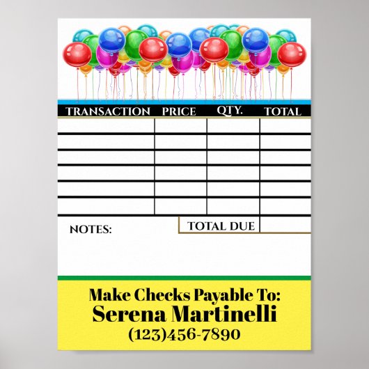 Laden Sie Ihr Rechnungsformular herunter Poster (Vorne)