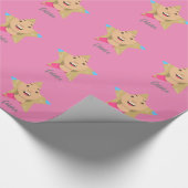 Laden Sie Ihr Superstar Star Shape Pattern Weihnac Geschenkpapier (Ecke)