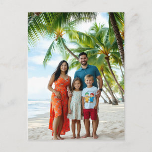 Laden Sie Ihr Urlaubsfoto hoch und sagen Sie Hallo Postkarte