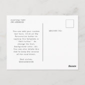 Laden Sie Ihre eigene Design Custom Business Postk Postkarte (Rückseite)