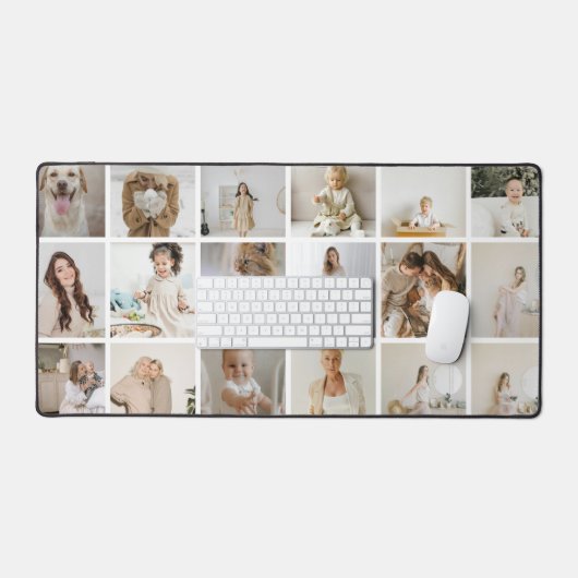 Laden Sie Ihre eigenen 18 Fotos Personalisiert hoc Schreibtischunterlage (Tastatur & Maus)