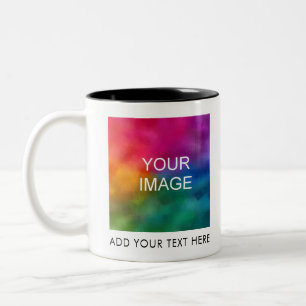 Laden Sie Ihre Foto- oder Firmenlogo-Vorlage hoch Zweifarbige Tasse