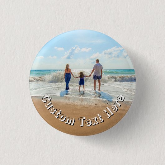 Laden Sie Ihre Foto-Schaltfläche Geschenk Personal Button (Vorderseite)