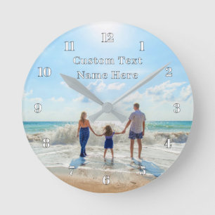 Laden Sie Ihre Foto-Wanduhr-Geschenke hoch und füg Runde Wanduhr