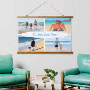 Laden Sie Ihre Fotocollage Wandteppich-Geschenk mi Wandteppich Mit Holzrahmen