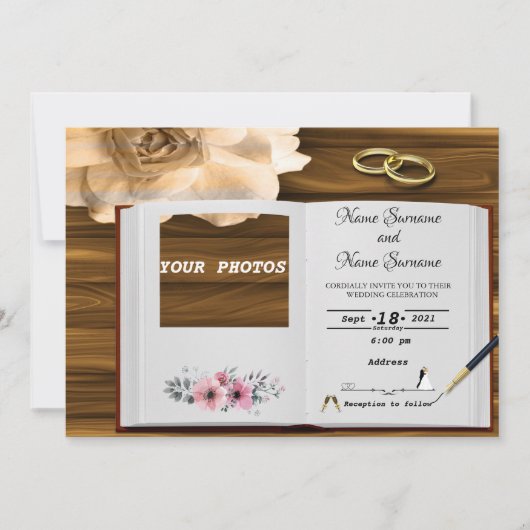 Laden Sie Ihre Fotos hoch Einladung (Vorderseite)