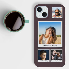 Laden Sie Ihre Fotos Moody Eggplant Lila hoch iPhone 15 Plus Hülle