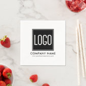 Laden Sie Ihre Logos und Firmendetails hoch Serviette (Beispiel)