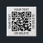 Laden Sie Ihre QR-Code-einfache Website oder Ihre  Button<br><div class="desc">Geben Sie jede Website oder Zahlungsanwendung mit einem benutzerdefinierten QR-Code-Quadrat-Button frei. Alle Formulierungen auf dieser Vorlage sind einfach zu personalisieren oder zu löschen, und das Bild kann durch Ihren QR-Code, Ihr Logo oder Ihr Foto ersetzt werden. Auch Farben und Schriftart lassen sich mit dem Zazzle Designwerkzeug leicht ändern. Werben Sie...</div>