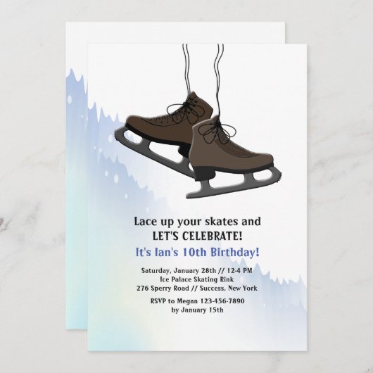 Laden Sie Ihre Skate ein Einladung (Vorne/Hinten)