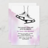 Laden Sie Ihre Skate ein (weiß) Einladung (Vorne/Hinten)