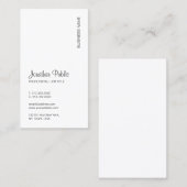 Laden Sie Ihre vertikale, moderne, elegante Vorlag Visitenkarte (Vorne/Hinten)