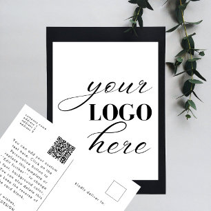 Laden Sie Ihren eigenen Design-Text-QR-Code hoch Postkarte