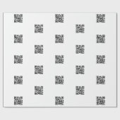 Laden Sie Ihren eigenen QR-Code hoch | Einfaches W Geschenkpapier (Flach)