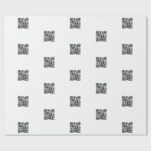 Laden Sie Ihren eigenen QR-Code hoch | Einfaches W Geschenkpapier (Flach)