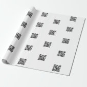 Laden Sie Ihren eigenen QR-Code hoch | Einfaches W Geschenkpapier (Ungerollt)