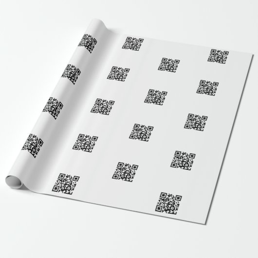 Laden Sie Ihren eigenen QR-Code hoch | Einfaches W Geschenkpapier (Ungerollt)