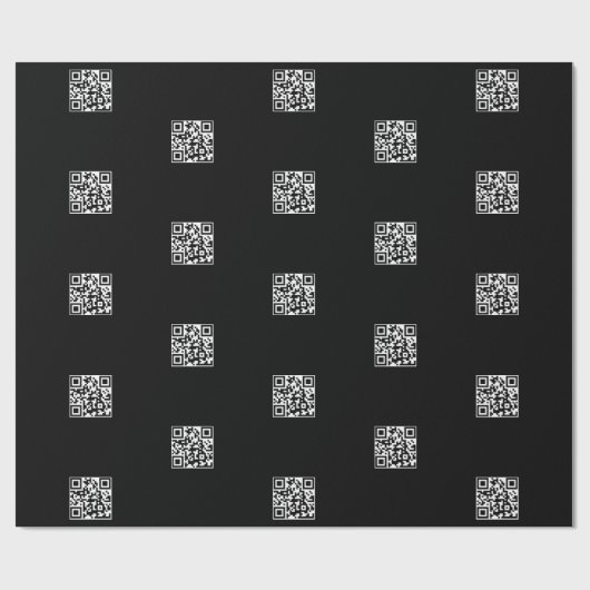 Laden Sie Ihren eigenen QR-Code hoch | Einfaches W Geschenkpapier (Flach)