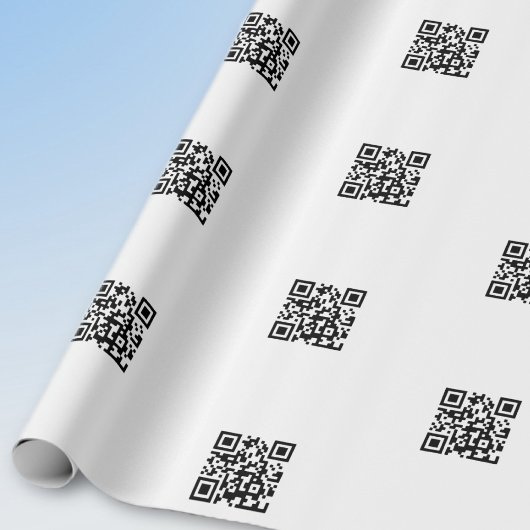 Laden Sie Ihren eigenen QR-Code hoch | Einfaches W Geschenkpapier