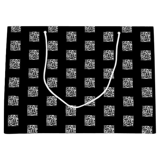 Laden Sie Ihren eigenen QR-Code hoch | Einfaches W Große Geschenktüte (Vorderseite)