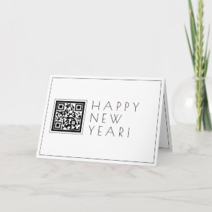 Laden Sie Ihren eigenen QR-Code   Stilvolles Weiß  Karte