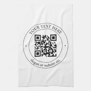 Laden Sie Ihren eigenen QR-Code und anpassbaren Te Geschirrtuch