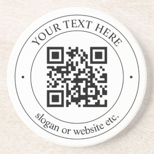 Laden Sie Ihren eigenen QR-Code und anpassbaren Te Getränkeuntersetzer