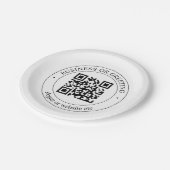 Laden Sie Ihren eigenen QR-Code und anpassbaren Te Pappteller (Schrägansicht)