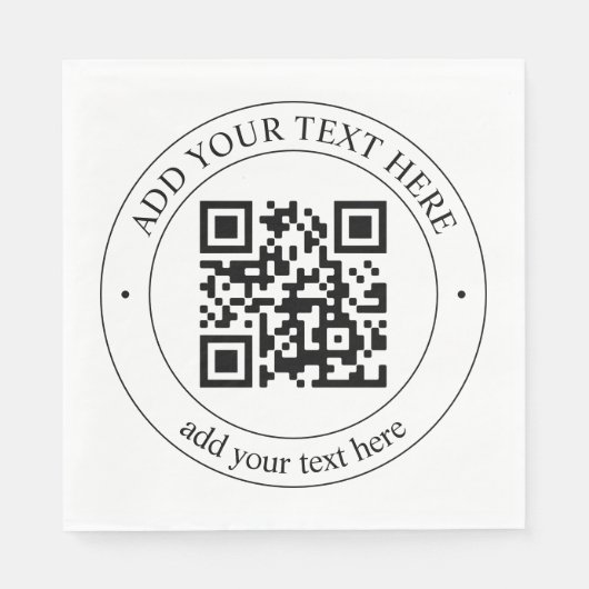 Laden Sie Ihren eigenen QR-Code und anpassbaren Te Serviette (Vorderseite)