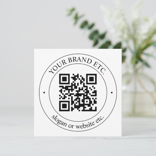 Laden Sie Ihren eigenen QR-Code und Ihren anpassba (Stehend Vorderseite)