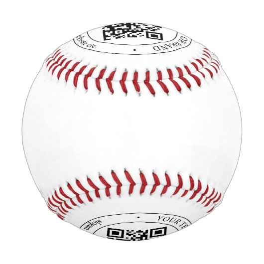 Laden Sie Ihren eigenen QR-Code und Ihren anpassba Baseball (Rückseite)