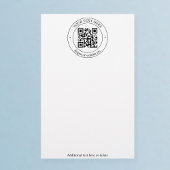 Laden Sie Ihren eigenen QR-Code und Ihren anpassba Briefpapier