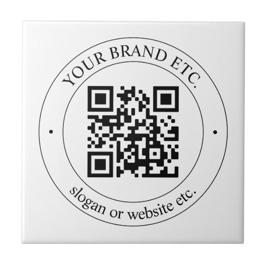 Laden Sie Ihren eigenen QR-Code und Ihren anpassba Fliese (Vorderseite)