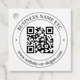 Laden Sie Ihren eigenen QR-Code und Ihren anpassba Geschenkanhänger