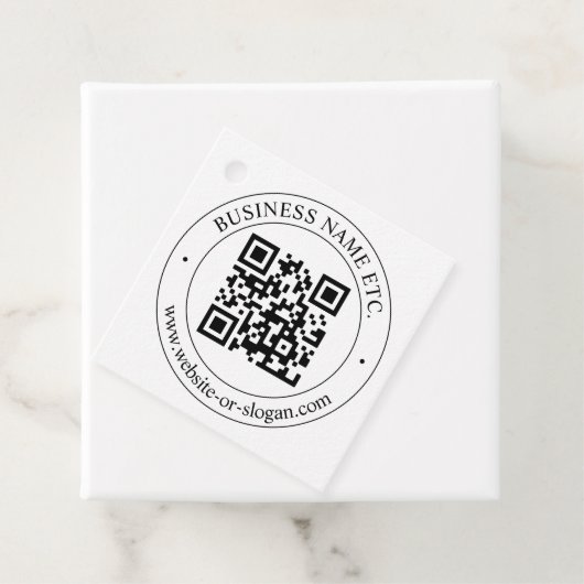 Laden Sie Ihren eigenen QR-Code und Ihren anpassba Geschenkanhänger (Beispiel)